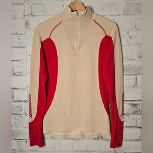 Helly Hansen Lifa Merino Wool Half Zip Base Layer Ski Top Mens L